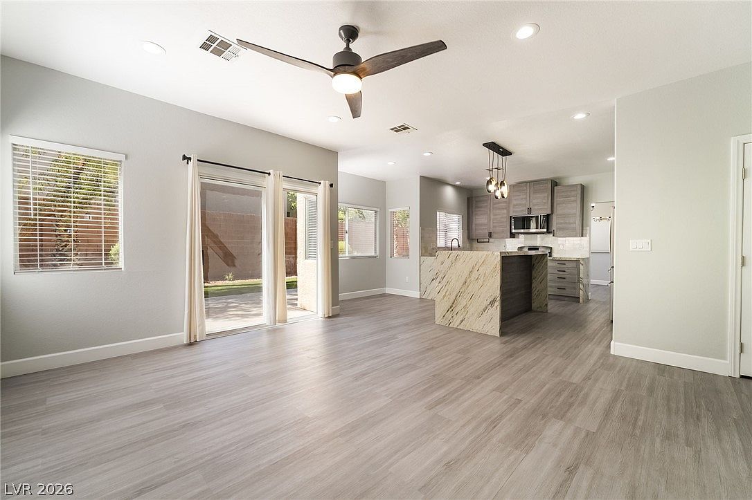Great room opening to the kitchen