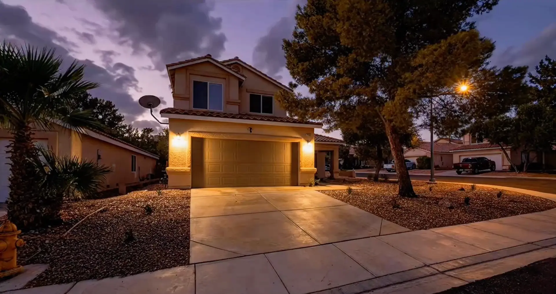 1583 Comfort Hills St, Henderson, Nevada — front exterior at golden hour